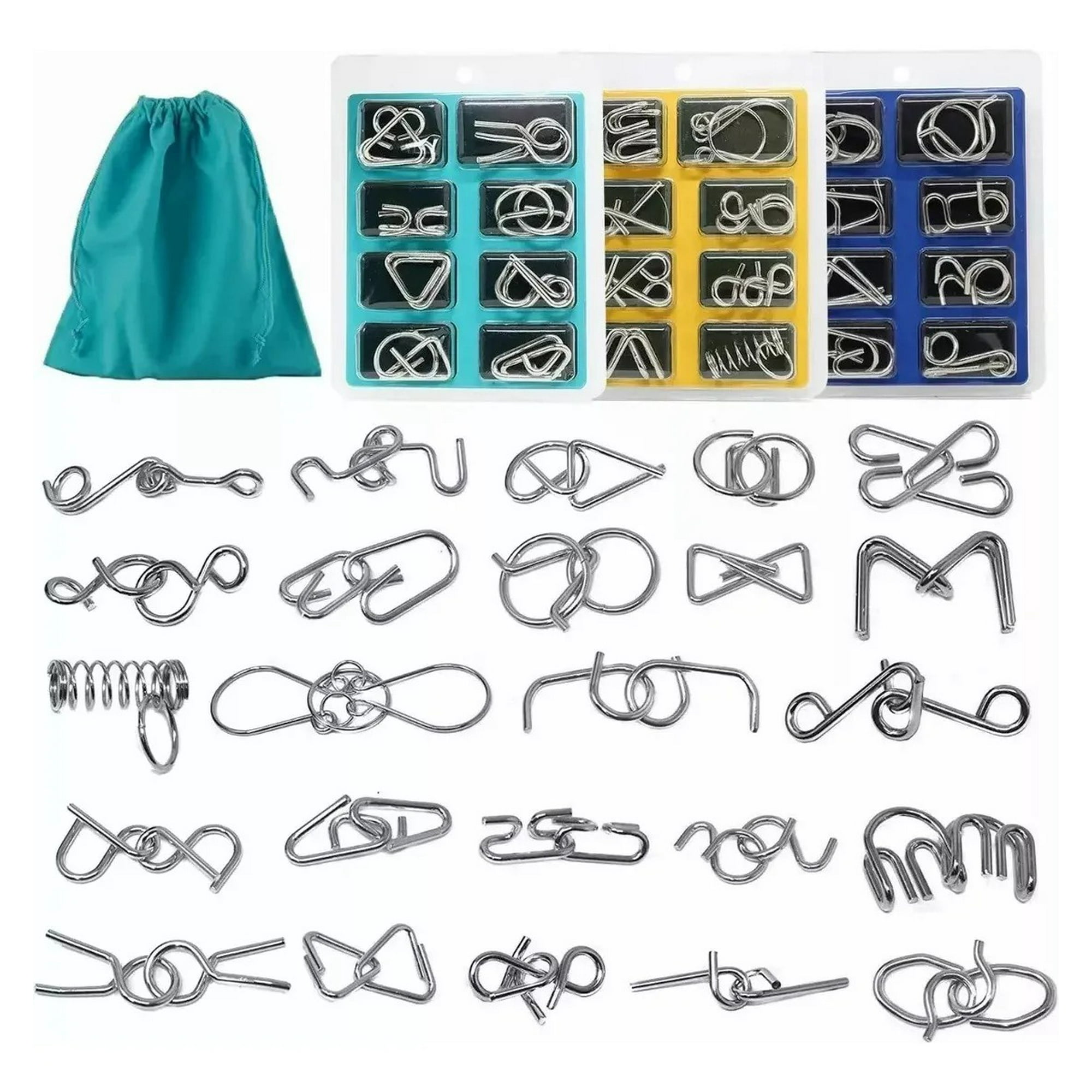 Genérica - Juego De Ingenio Rompecabezas De Metal - 24 Piezas