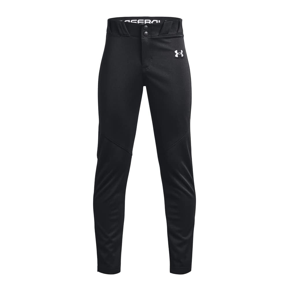 Pantalón De Béisbol Under Armour Utility Para Niños, Color Negro/blanco, Talla S