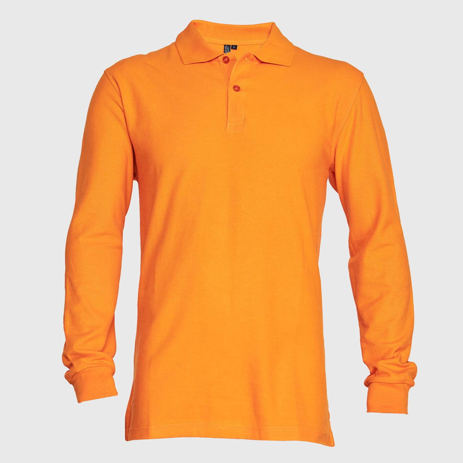 Jayson - Polera Pique Hombre 80/20 M/l Naranja S