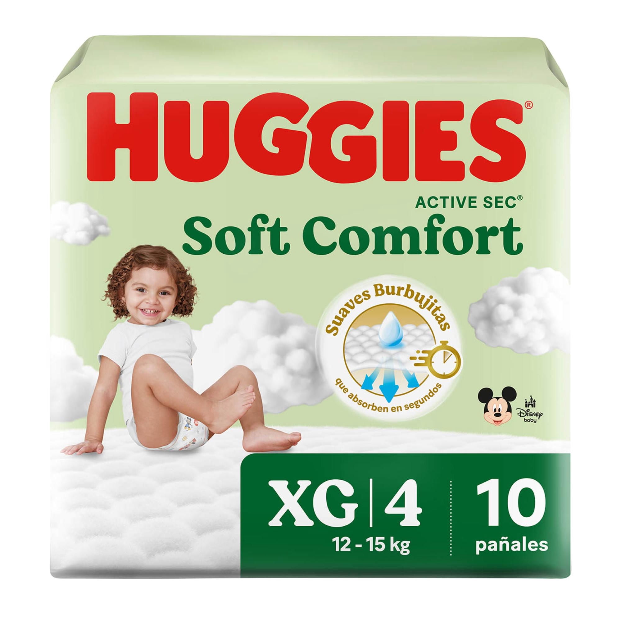 Pañales Soft Comfort 4/xg 10 Un Huggies