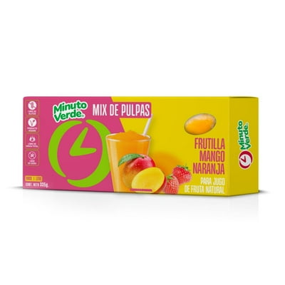Pulpa De Frutilla Mango Naranja 335 G Minuto Verde