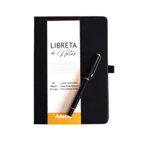 Caja Regalo Libreta Cocida A5 Negra C/Lapiz - Adetec