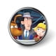 thumbnail image 1 of Inspector Gadget-Theme Round Button Badge: Premium Metal Construction, Ideal for High-End Events 2.8 cm, 1 of 6