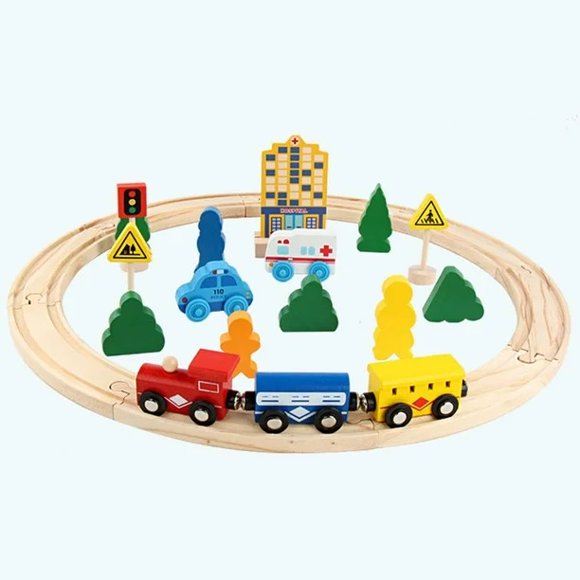 Pista Tren de Madera Circular