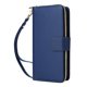 thumbnail image 1 of Funda Cartera con Cremallera y Correa para iPhone 16 Pro Soporte y Tarjetero Azul, 1 of 6