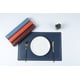 thumbnail image 1 of XmhyTop Juego de 4 Manteles Individuales de Piel Sintética, Impermeables, Fáciles de Limpiar, Resistentes al Calor y Antideslizantes para Uso Interior y Exterior, 45*30cm, Estilo A, Navy Azul, 1 of 5