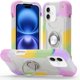 thumbnail image 1 of Funda for Apple iPhone 16 de 6.1 Pulgadas con Soporte de Doble Anillo, Soporte Giratorio de 360°, PC+silicona, Cubierta de Teléfono a Prueba de Golpes de Grado Militar de Alta Resistencia, Morado,, 1 of 6