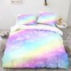 thumbnail image 1 of Rainbow LGBT Colorful Quilt Duvet Cover Set Pillowcase Super 3-Piece Bedding Set, 1 of 5