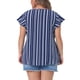 thumbnail image 3 of Agnes Orinda Blusa de Talla Grande para Mujer Boho con Estampado Floral Cuello Redondo Mangas con Volantes Camisas 4X Azul Oscuro, 3 of 6