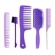 thumbnail image 4 of 1Set Salon Hair Styling Plastic Barbers Brush Peines Set Purple, 4 of 5