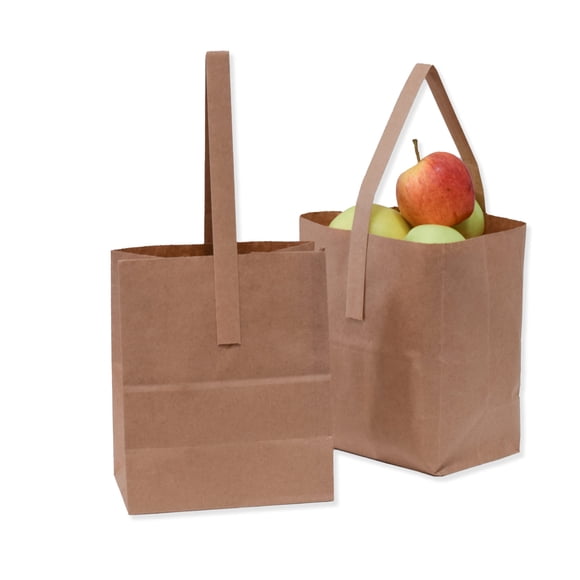 Bolsas de papel kraft para manzanas JAK Industrial 20 x 19 x 11 cm (paquete de 100)