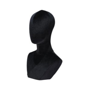 Ioensy - Soporte De Exhibición De Pelucas Organizador De Accesorios Para Auriculares Cabeza De Maniquí Busto De Hombro Negro