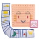 thumbnail image 2 of Geoplano De Madera Montessori Con Tarjetas De Patrón Y Gomas Para Preescolar 20x20cm, 2 of 5