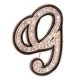 thumbnail image 1 of Uxcell Broches de Letras con Diamantes de Imitación, Broches de Letra Inicial G Broches de Metal Cristal Alfabeto A-Z Pin de Solapa Borde Negro para Mujeres Joyería Regalo, Tono Dorado, 1 of 7