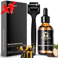 Kit De Crecimiento De Barba Waking Forest Derma Roller De 0,25 Mm Y Aceite