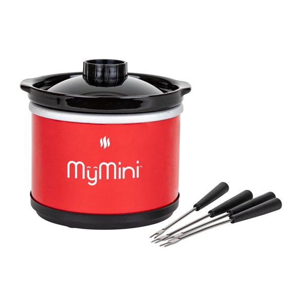 Fondue eléctrica MyMini 20 oz 40 W antiadherente roja