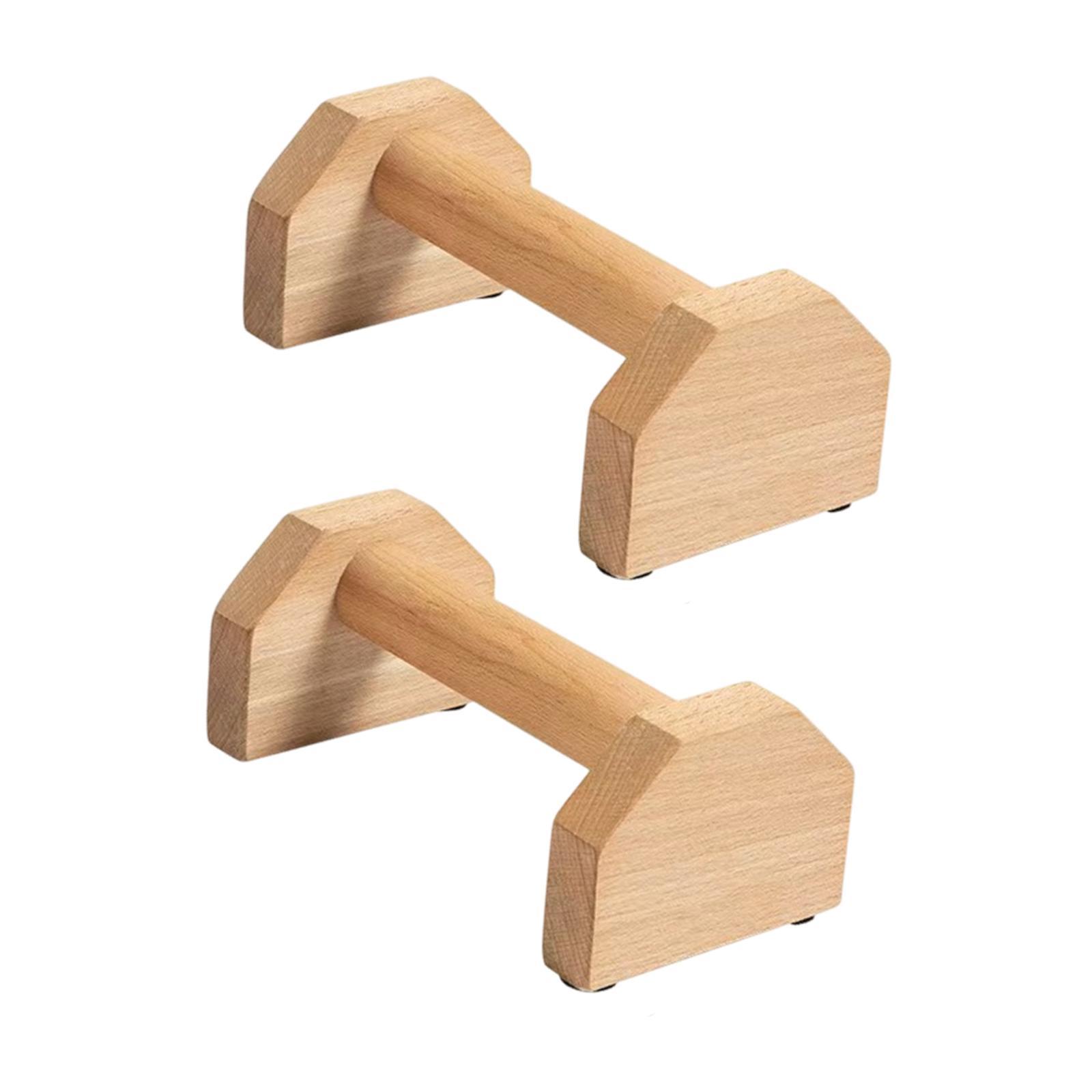 Ioensy - 2X Soportes Para Flexiones Soporta Cómodas Paralelas De Madera Para Gimnasio Deportivo S