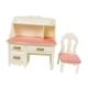 thumbnail image 3 of Muebles De Escritorio De Estudio De Plástico ABS Hechos A Mano Para Decoración De Mu?ecas De 16 Cm Blanco Rosa, 3 of 5