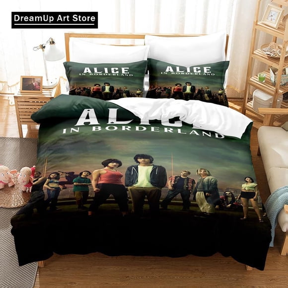 Fashion Alice in Borderland Bedding Set Boys Girls Duvet Cover Pillowcase Bed Adult Bedroom
