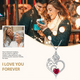 thumbnail image 5 of Collar HESHPAWS 925 Sterling Silver Birthstone Rose Flower Heart Pendant 18+2", 5 of 7
