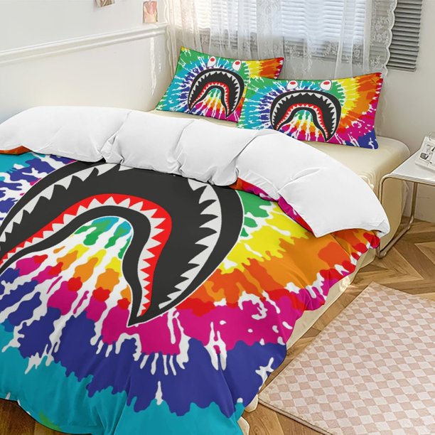 Tie Dye Bape Shake Camo Comforter Set Soft 3 Pcs Twin Bedding Sets Thicken for All Season