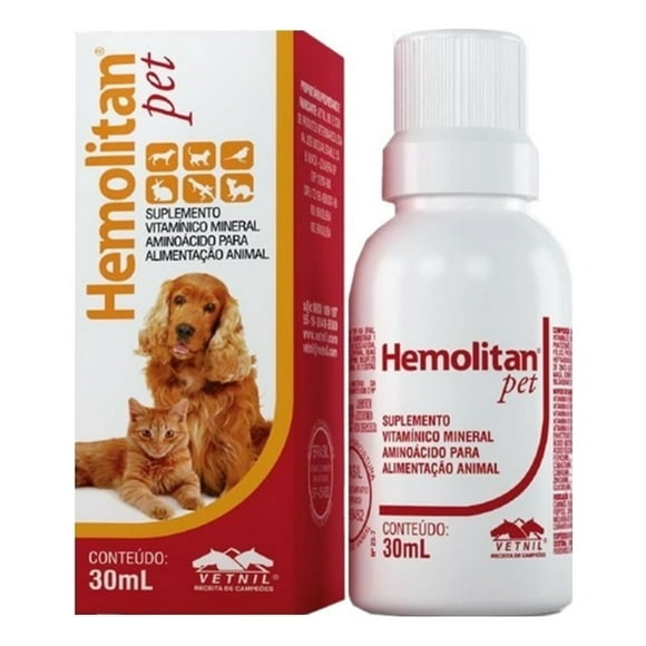 Multivitamínico Perros Y Gatos Hemolitan Pet Oral 30 Ml