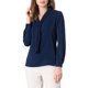 thumbnail image 5 of INSPIRE CHIC Blusas de Manga Larga para Mujer Camisa de Oficina con Cuello de Lazo y Pliegues de Gasa XL Azul Marino, 5 of 8