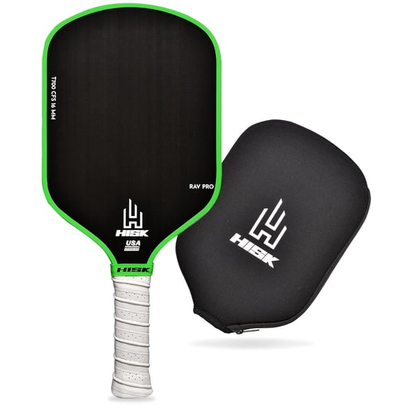 Paleta de pickleball HISK RAV PRO Ultimate de fibra de carbono de alta gama