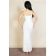 thumbnail image 4 of Saronite Vestido Largo Camisola de Punto Acanalado Liso con Bajo de Sirena y Tirantes Finos, Blanco (para Mujer), 4 of 4