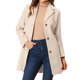 thumbnail image 1 of INSPIRE CHIC Abrigos de Mujer con Botonadura Simple Abrigo Largo de Invierno Gabardina S Blanco Crema, 1 of 6
