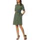 thumbnail image 4 of Vestido Safari de Mujer INSPIRE CHIC de Vuelta al Colegio Verano con Cuello Abotonado de Algodón con Cinturón L Verde Militar, 4 of 6