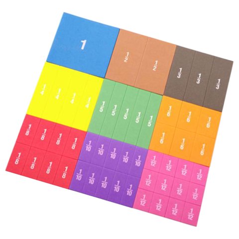 Magideal - 51 Uds. Bloques De Fracciones, Manipulativos Matemáticos, Materiales Matemáticos, Fáciles Y Divertidos, Material Didáctico Para Que Los Niños Aprendan