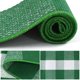 thumbnail image 4 of PiccoCasa Alfombra de Algodón a Cuadros Plaid Felpudo, Verde y Blanco 130cm x 60cm, 4 of 7