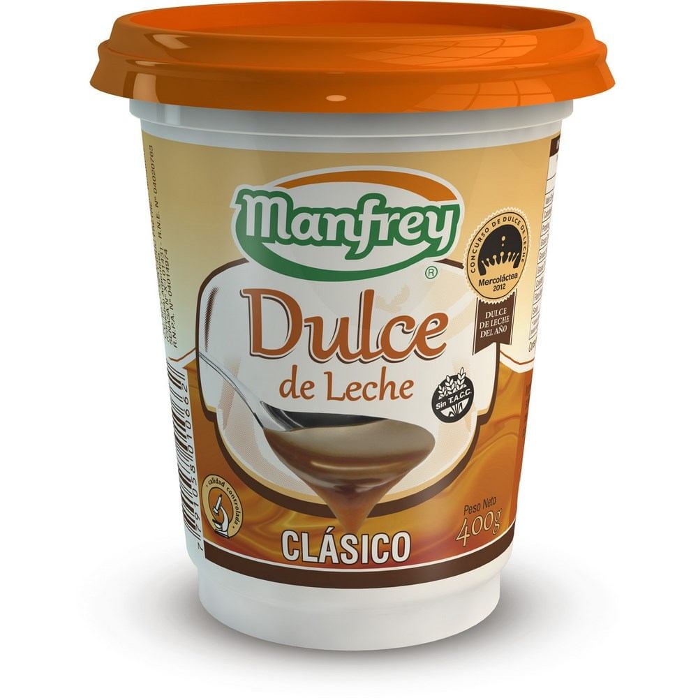 Manjar Dulce De Leche Clásico Pote 400 g Manfrey
