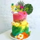 thumbnail image 5 of Decoración para tartas con forma de flor hawaiana, 13 unidades, para fiestas, 5 of 7