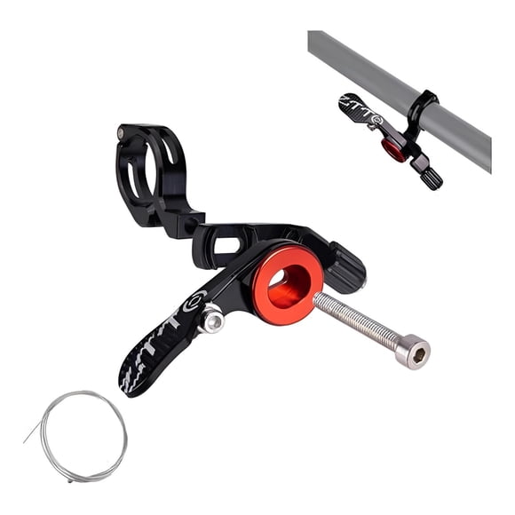Palanca Dropper Tija Telescopica Control Mecánico Bicicleta - Negro/ Rojo