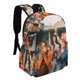 thumbnail image 2 of Resumen-theme Backpack, Campus style schoolbag Bookbag with Adjustable Shoulder Straps And Large Zip Compartment, Unisex Travel Bags.42x30x15cm, 2 of 6