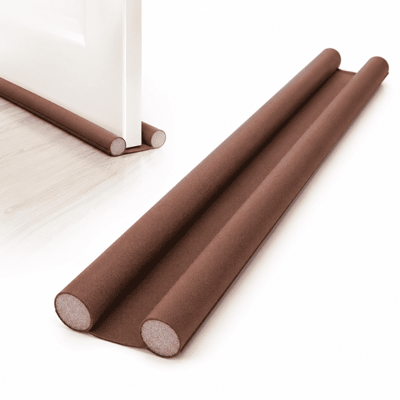 Burlete Doble Para Puerta Cafe Aislante De Frío, Bichos Y Polvo