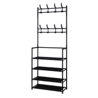 Importclick - Rack Estante Organizador Colgador 4 Niveles Negro