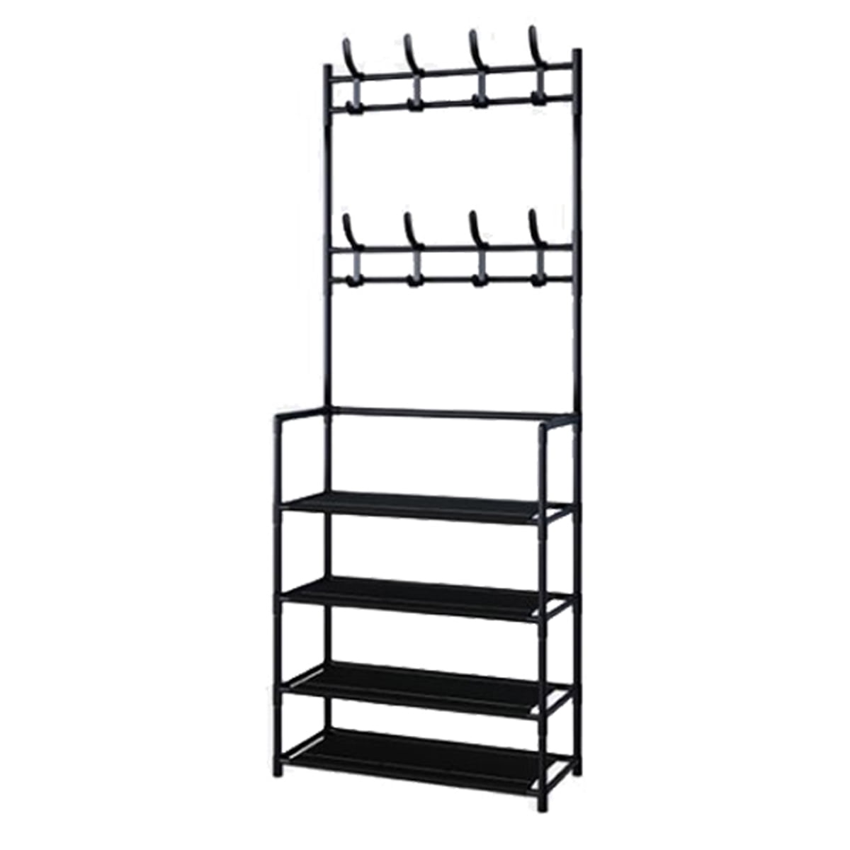 Importclick - Rack Estante Organizador Colgador 4 Niveles Negro