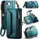 thumbnail image 1 of CaseMe Funda de Cuero for iPhone 16e de 6.1 Pulgadas con Billetera [Bloqueo RFID] con Ranura para Billetes con Zíper y 7 Tarjeteros, Correa de Hombro Magnética de Cuero PU Suave, Funda de Billetera f, 1 of 13