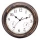 thumbnail image 2 of Reloj De Pared Con Temperatura Y Humedad Decoración Del Dormitorio Del Hogar Latón Tono Negro, 2 of 5
