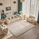 thumbnail image 5 of Area Rug Ophanie Ivory Fluffy Shag de 5 x 7 pies para sala de estar, 5 of 6