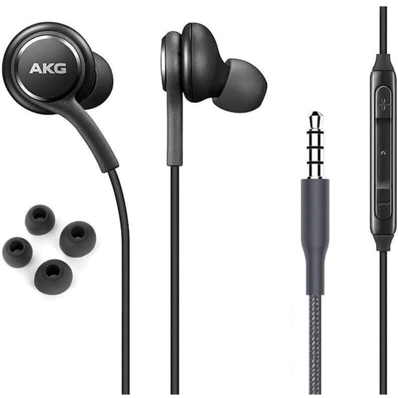 Auriculares Samsung AKG estéreo de 3,5 mm con micrófono, color negro