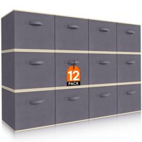 Cubos De Almacenamiento Lifewit, 12 Paquetes De 28 X 28 X 28 Cm, Tela Gris