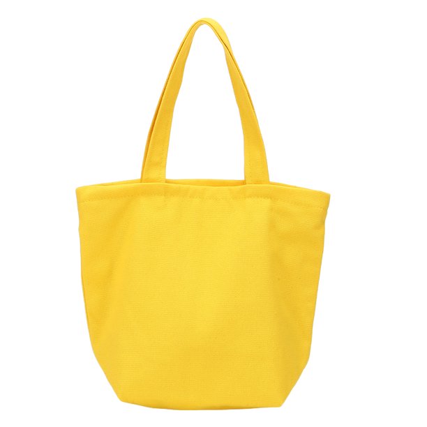 Bolsa de Lona con Cierre de Cremallera, Bolsa de Compras de 10.2" x 3.9" con Asas para Regalos de Cumpleaños, Amarillo Brillante