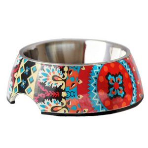 Mascan - Plato Melamina Motivo Redondo Multicolor Talla M Perro