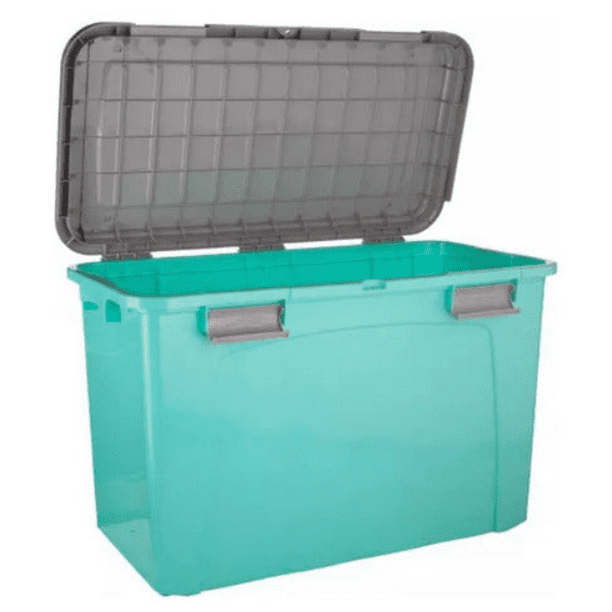 Caja Organizadora Baul 123 Lts Turquesa//Gris | Lider