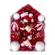 thumbnail image 2 of 72 Uds decoraciones para árboles de Navidad bolas de Navidad conjunto de adornos colgantes gotas para porche guirnalda hogar aniversario interior Rojo blanco, 2 of 5