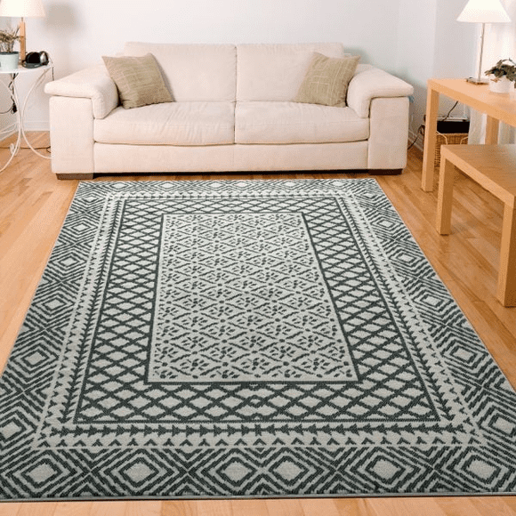 Alfombra 153x213 cm Gris  - Celeste
